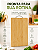 Tabua de Corte Bambu Retangular com Alca 20x30cm Carne - Imagem 9