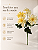 Buquê De Dália Branco e Amarelo X5 Para Arranjos Decorativos - Imagem 6