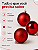 Kit 3 Bolas de Natal Vermelho 10cm Brilhante Fosca e Glitter - Imagem 2