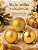 Kit 3 Bolas de Natal Dourada 10cm Brilhante Fosca e Glitter - Imagem 9