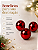 Kit 3 Bolas de Natal Vermelha 10cm Brilhante - Imagem 6