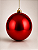Bola de Natal Vermelha Escura 12cm Brilhante - Imagem 1
