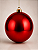 Bola de Natal Vermelha Escura 15cm Brilhante - Imagem 1