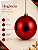 Bola de Natal Vermelha Escura 15cm Brilhante - Imagem 2