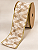 Fita Decorativa Aramada Champagne Dourada 6,3cm 9,14m - Imagem 1