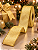Fita Decorativa Aramada Dourada Glitter 3,8cm 9,14m - Imagem 3