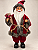 Papai Noel Decorativo De Natal Em Pé 37cm Vinho Poliresina - Imagem 1