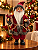 Papai Noel Decorativo De Natal Em Pé 37cm Vinho Poliresina - Imagem 4