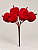 Pick Mini Maçã Flocada Vermelha 13cm Decoração Natalina - Imagem 1