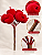 Pick Mini Maçã Flocada Vermelha 13cm Decoração Natalina - Imagem 5