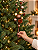 Galho Natalino Decorativo Com Esferas Glitter Cobre 54cm - Imagem 4