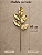 Haste Magnólia Dourada 60cm Folhagem Artificial Natalina - Imagem 3