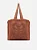 AREZZO BRIZZA Z195230001 BOLSA SHOPPING MARROM MONACO CROCHE - Imagem 1