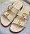 SCHUTZ S215640508 PAPETE BRANCO/DOURADO - Imagem 1
