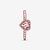 Anel Coração Rosa em Prata 925 com Banho Ouro Rosé - Imagem 1