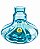 Jarro Shisha Glass Aladim Azul Claro 14cm - Imagem 1
