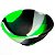 Cuia de Silicone Moon Grande Preto/Verde - Imagem 1