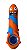 Pipe de Silicone e Vidro Moon Azul/Laranja - Imagem 1