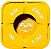 Cinzeiro Silicone Slow Burning Com Tampa Amarelo - Imagem 1