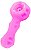 Pipe Silicone e Vidro Slow Burning Rosa Fluorescente - Imagem 1