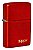 Isqueiro Zippo Metallic Red Lasered - Imagem 1
