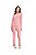 Pijama longo rosa com renda - Imagem 1