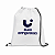 Mochila Saco Personalizada | 35x40cm | Nylon Branco | Alça de Cordinha | Sua Logo Aqui! - Imagem 1
