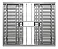Janela Veneziana 6 Folhas Alumínio Brilhante Linha Modular – Com Vidro Liso e Grade de Proteção - Imagem 2