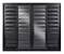 Janela Veneziana 6 Folhas Alumínio Preto – Linha Modular com Vidro Liso - Imagem 1