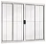 Janela Vitro de Correr 4 Folhas com Grade | Alumínio Branco e Vidro Liso – Linha Modular - Imagem 1