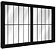 Janela Vitro de Correr 2 Folhas Móveis com Grade | Alumínio Preto | Linha Premium - Imagem 1