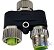 Conector Para Sensor M12 Y 4 Pinos 2 Fêmea 1 Macho M12-441d - Imagem 3
