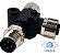 Conector Para Sensor M12 T 4 Pinos 2 Fêmea / 1 Macho - Imagem 1
