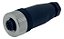 Conector Para Sensor M12 4 Pinos Fêmea Reto Pg7 Novo Com Nf - Imagem 1