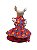 Vestido Pet São João Floral Vermelho Com Laço e Flor Para Cadelas - Imagem 3