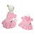 Vestido Pet Passeio Estampa Zigue Zague C/Gola Para Cadelas - Imagem 1