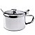 Açucareiro com Colher Tampa Aço Inox 220ml Uso Doméstico Hotel Fazenda Casa P - Imagem 1