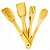 Conjunto Kit 5 Utensílios de Madeira Bambu Espátula Colher Ecológico Cozinha - Imagem 6
