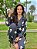 Pijama americano longo Marinho Floral - Imagem 1