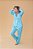 Pijama americano longo Xadrez Azul - Imagem 1
