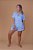 Pijama americano curto Azul Celeste - Imagem 1