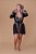 Babydoll com Robe Preto e renda bege - Imagem 1