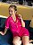 Pijama americano curto Pink com vivo verde limão - Imagem 2