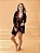 Babydoll com Robe Preto e renda vermelha - Imagem 2