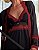 Camisola com Robe Preto detalhes renda vermelha - Imagem 3