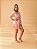 Babydoll com Robe Salmão e renda azul claro - Imagem 4