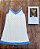 Camisola Alcinha Off-White poá azul - Imagem 2