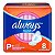 Absorvente Always Tamanho P Suave 8 Unidades - Imagem 1