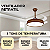 OPUS VENTILADOR AIR BASIC 30W + PLAFON DE LED 30W, MULTICOR, 3000lm, IRC>80, Ø480x445mm, BIVOLT, IMBUIA - Imagem 4