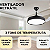 OPUS VENTILADOR AIR BASIC 30W + PLAFON DE LED 30W, MULTICOR, 3000lm, IRC>80, Ø480x445mm, BIVOLT, PRETO - Imagem 6